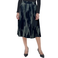 Comouflage,army Classic Velour Midi Skirt  by nateshop