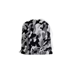 Dark Camouflage, Military Camouflage, Dark Backgrounds Drawstring Pouch (small) by nateshop