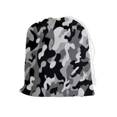 Dark Camouflage, Military Camouflage, Dark Backgrounds Drawstring Pouch (xl) by nateshop