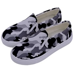 Dark Camouflage, Military Camouflage, Dark Backgrounds Kids  Canvas Slip Ons by nateshop