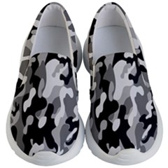 Dark Camouflage, Military Camouflage, Dark Backgrounds Kids Lightweight Slip Ons