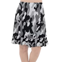 Dark Camouflage, Military Camouflage, Dark Backgrounds Fishtail Chiffon Skirt by nateshop