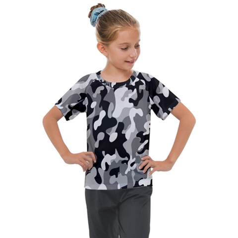 Dark Camouflage, Military Camouflage, Dark Backgrounds Kids  Mesh Piece T-shirt by nateshop