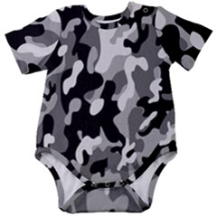 Dark Camouflage, Military Camouflage, Dark Backgrounds Baby Short Sleeve Bodysuit by nateshop