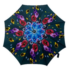 Falling Flowers, Art, Coffee Cup, Colorful, Creative, Cup Hook Handle Umbrellas (medium) by nateshop