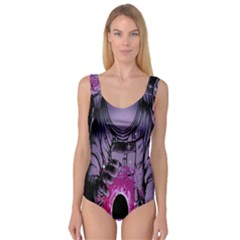 Fingerprint Astro, Amoled, Astronaut, Black, Dark, Oled Princess Tank Leotard  by nateshop