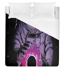 Fingerprint Astro, Amoled, Astronaut, Black, Dark, Oled Duvet Cover (queen Size) by nateshop