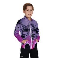 Fingerprint Astro, Amoled, Astronaut, Black, Dark, Oled Kids  Windbreaker by nateshop