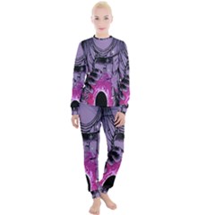 Fingerprint Astro, Amoled, Astronaut, Black, Dark, Oled Women s Lounge Set by nateshop