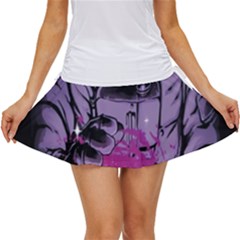 Fingerprint Astro, Amoled, Astronaut, Black, Dark, Oled Women s Skort