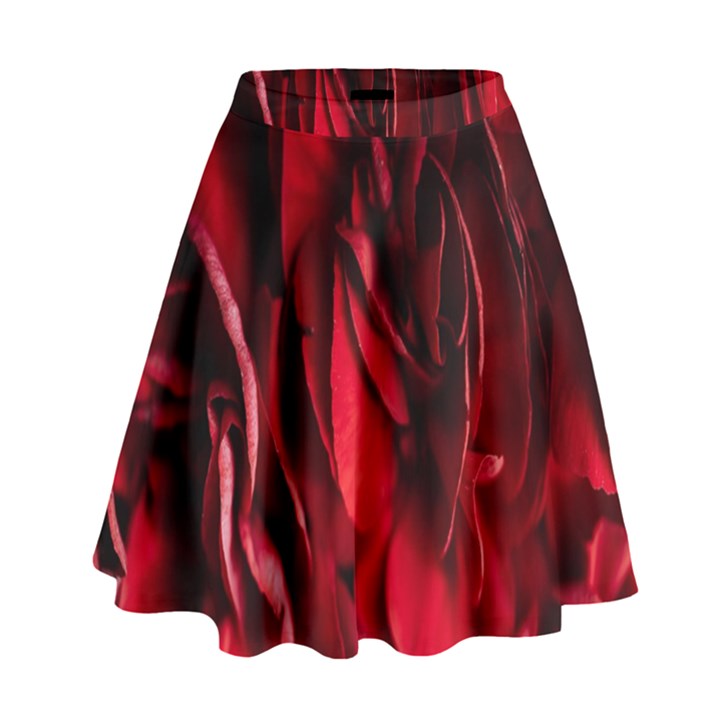 Followers,maroon,rose,roses High Waist Skirt