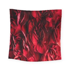 Followers,maroon,rose,roses Square Tapestry (small) by nateshop