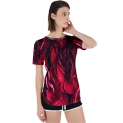 Followers,maroon,rose,roses Perpetual Short Sleeve T-shirt by nateshop