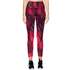 Followers,maroon,rose,roses Pocket Leggings  by nateshop