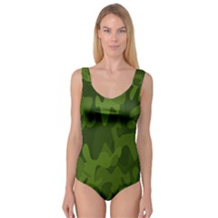 Green Camouflage, Camouflage Backgrounds, Green Fabric Princess Tank Leotard  by nateshop