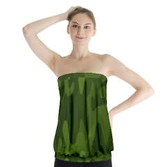 Green Camouflage, Camouflage Backgrounds, Green Fabric Strapless Top by nateshop