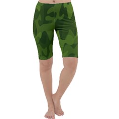 Green Camouflage, Camouflage Backgrounds, Green Fabric Cropped Leggings  by nateshop