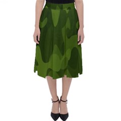 Green Camouflage, Camouflage Backgrounds, Green Fabric Classic Midi Skirt by nateshop