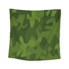 Green Camouflage, Camouflage Backgrounds, Green Fabric Square Tapestry (small) by nateshop