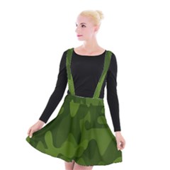 Green Camouflage, Camouflage Backgrounds, Green Fabric Suspender Skater Skirt by nateshop