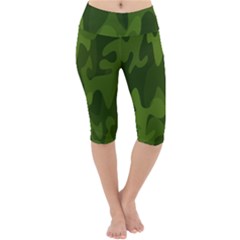 Green Camouflage, Camouflage Backgrounds, Green Fabric Lightweight Velour Cropped Yoga Leggings by nateshop