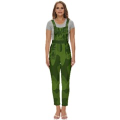 Green Camouflage, Camouflage Backgrounds, Green Fabric Women s Pinafore Overalls Jumpsuit by nateshop