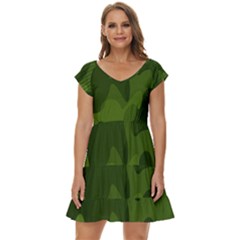 Green Camouflage, Camouflage Backgrounds, Green Fabric Short Sleeve Tiered Mini Dress by nateshop