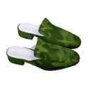 Green Camouflage, Camouflage Backgrounds, Green Fabric Women s Classic Backless Heels View3