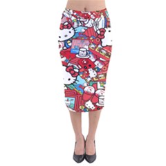 Hello-kitty-61 Velvet Midi Pencil Skirt by nateshop