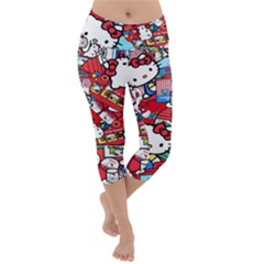 Hello-kitty-61 Lightweight Velour Capri Yoga Leggings by nateshop