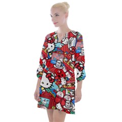 Hello-kitty-61 Open Neck Shift Dress by nateshop