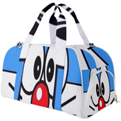 Doraemon Face, Anime, Blue, Cute, Japan Burner Gym Duffel Bag by nateshop