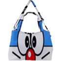 Doraemon Face, Anime, Blue, Cute, Japan Double Compartment Shoulder Bag View2