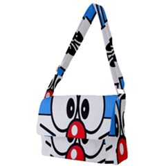 Doraemon Face, Anime, Blue, Cute, Japan Full Print Messenger Bag (l) by nateshop