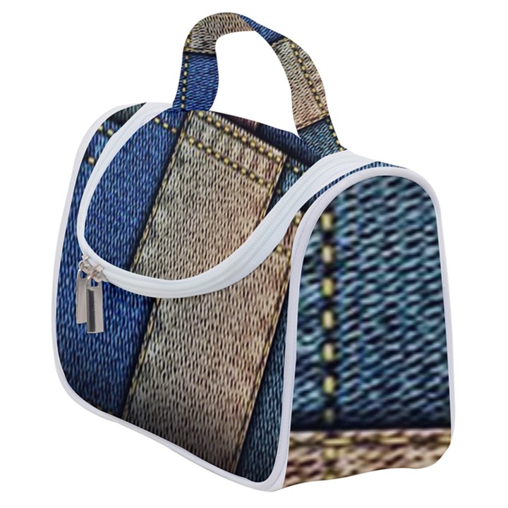 Jeans, Background, Color, Desenho, Shapes, Texture Satchel Handbag