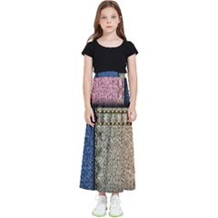 Jeans, Background, Color, Desenho, Shapes, Texture Kids  Flared Maxi Skirt by nateshop