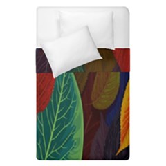 Leaves, Colorful, Desenho, Falling, Duvet Cover Double Side (single Size) by nateshop