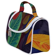 Leaves, Colorful, Desenho, Falling, Satchel Handbag by nateshop