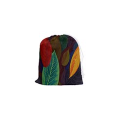 Leaves, Colorful, Desenho, Falling, Drawstring Pouch (xs) by nateshop