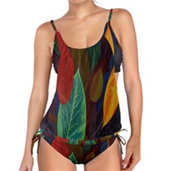 Leaves, Colorful, Desenho, Falling, Tankini Set by nateshop