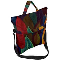 Leaves, Colorful, Desenho, Falling, Fold Over Handle Tote Bag