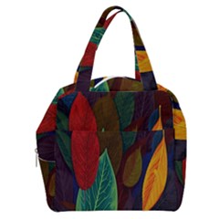 Leaves, Colorful, Desenho, Falling, Boxy Hand Bag by nateshop