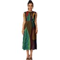 Leaves, Colorful, Desenho, Falling, Sleeveless Round Neck Midi Dress View1