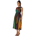 Leaves, Colorful, Desenho, Falling, Sleeveless Round Neck Midi Dress View2