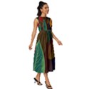 Leaves, Colorful, Desenho, Falling, Sleeveless Round Neck Midi Dress View3