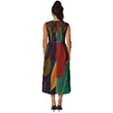 Leaves, Colorful, Desenho, Falling, Sleeveless Round Neck Midi Dress View4