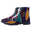 Leaves, Colorful, Desenho, Falling, Men s High-Top Canvas Sneakers View2