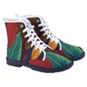 Leaves, Colorful, Desenho, Falling, Men s High-Top Canvas Sneakers View3