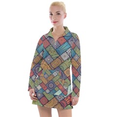 Mandala Pattern Abstract , Mandala, Pattern, Abstract Women s Long Sleeve Casual Dress by nateshop