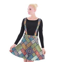 Mandala Pattern Abstract , Mandala, Pattern, Abstract Suspender Skater Skirt by nateshop